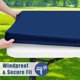 thumbnail image 3 of Mantel Moosfor Spandex, paquete de 2 unidades, para mesa rectangular de 6 pies, color azul marino, 3 of 9