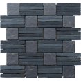 thumbnail image 1 of Intrend Tile LS019-S Mosaïque Entrelacée - Ardoise Noire, 1 of 1