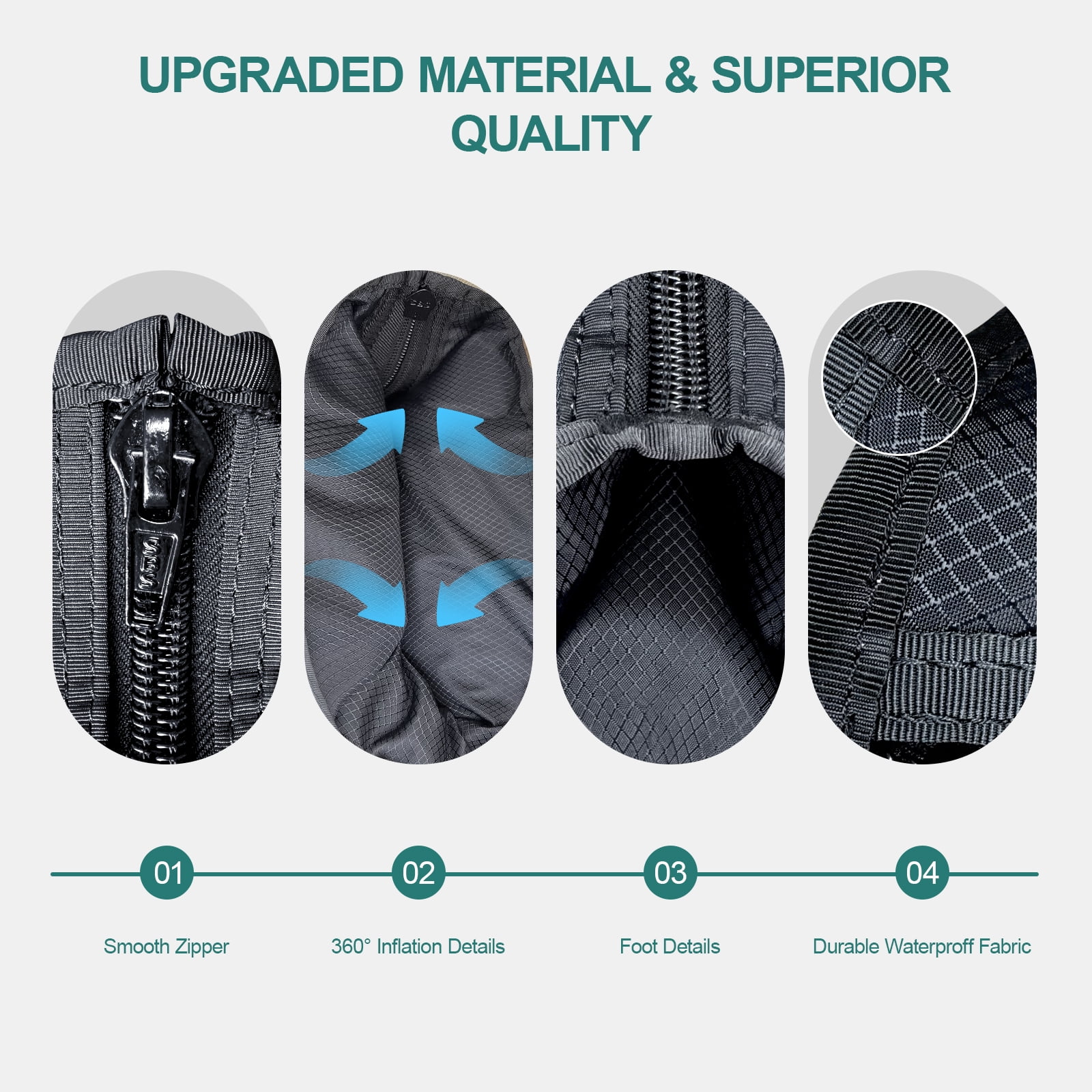 HMMSYLVA 2PCS Rechargeable Air Compression Boots Full Leg Massager for Circulation and Pain Relief Helpful for Foot Edema Restless and Relaxation Birthday Gifts for Women Men (Large)