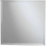 Darice Silver Glass Square Beveled Mirror, 12 Inches