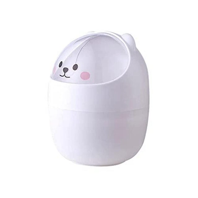 Cartoon Desktop Trash Can Organizer Cute Mini Table Dining Storage Box Desk Decoration Household Daily Necessities