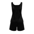 thumbnail image 4 of Sexlip Women Romper Shorts Linen Cotton Mix Lightweight Material Breathable Fabric Easy Care Machine Washable Black XL, 4 of 8