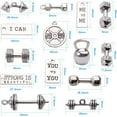 thumbnail image 4 of 32pcs Sport Charms Barbell Dumbbell Kettle Bell Weightlifting Charms Pendants for Necklace Bracelets Jewellery Making Crafting,14 Styles, 4 of 7