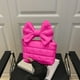 thumbnail image 4 of pstuiky Bolso bandolera de mujer con lazo plisado, bolso de hombro, color liso, 4 of 6