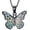 Abalone Shell, variant on Butterfly Necklace for Women 925 Sterling Silver Abalone Shell/Blue Opal/Turquoise Gemstone Butterfly Pendant Necklace Dainty Jewelry Gifts for Girlfriend Mother