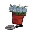 thumbnail image 1 of ID 7095 Potted Flowers With Trowel Patch Garden Tool Embroidered IronOn Applique, 1 of 1