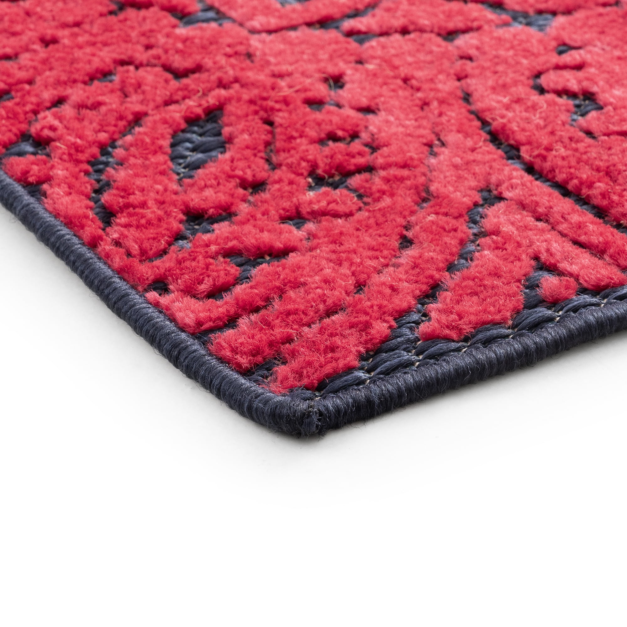 Oasis Modern Floral Navy and Aqua Polypropylene Indoor Outdoor Area Rug, 5'x7' Rectangle