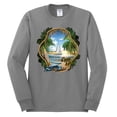 thumbnail image 2 of Wild Bobby, Enjoy Life Vintage Beach Surf Sailboat, Pop Culture, Men Long Sleeve Shirt, Heather Grey, Small, 2 of 4