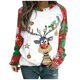 thumbnail image 2 of Pntutb Sudadera de manga larga con estampado digital de elementos navideños de cuello redondo para mujer Pntutb Pntutb-2680, 2 of 6