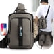 thumbnail image 1 of Xihbxyly Bolso Bandolera para Hombre y Mujer, Elegante Mochila Cruzada de Hombro, Puerto de Carga Usb, Mochila Versátil para Senderismo y Acampada, Correa Ajustable, Tamaño Compacto de 23 X 15 X 8 Cm, 1 of 6