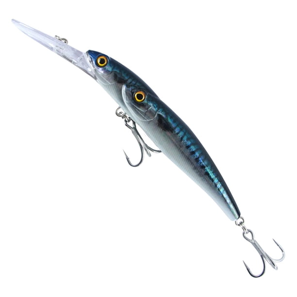 Señuelo Pesca 24 Cm 83g Cebo Artificial Wobblers para La Trucha Lubina (oscuro) Azul