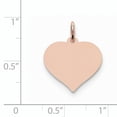 thumbnail image 3 of 14K Charme de Disque de Coeur en Or Rose, 3 of 3