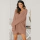 thumbnail image 2 of Suéter europeo y americano para mujer, suelto, con escote en V, largo medio, suéter de punto, ropa para mujer, 2 of 5
