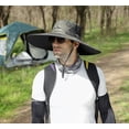 thumbnail image 2 of Men Wide Brim Sun Hats Upf50+ Waterproof Breathable Bucket Hat For Fishing, Hiking, Camping, 2 of 4