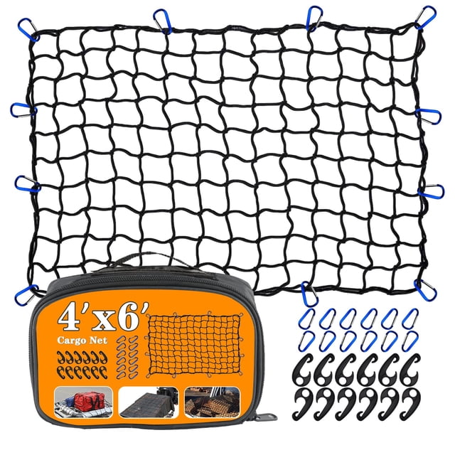 La red de carga para camiones Cenipar de 1,2 m x 1,8 m se expande hasta 2,4 m x 3,6 m con una malla