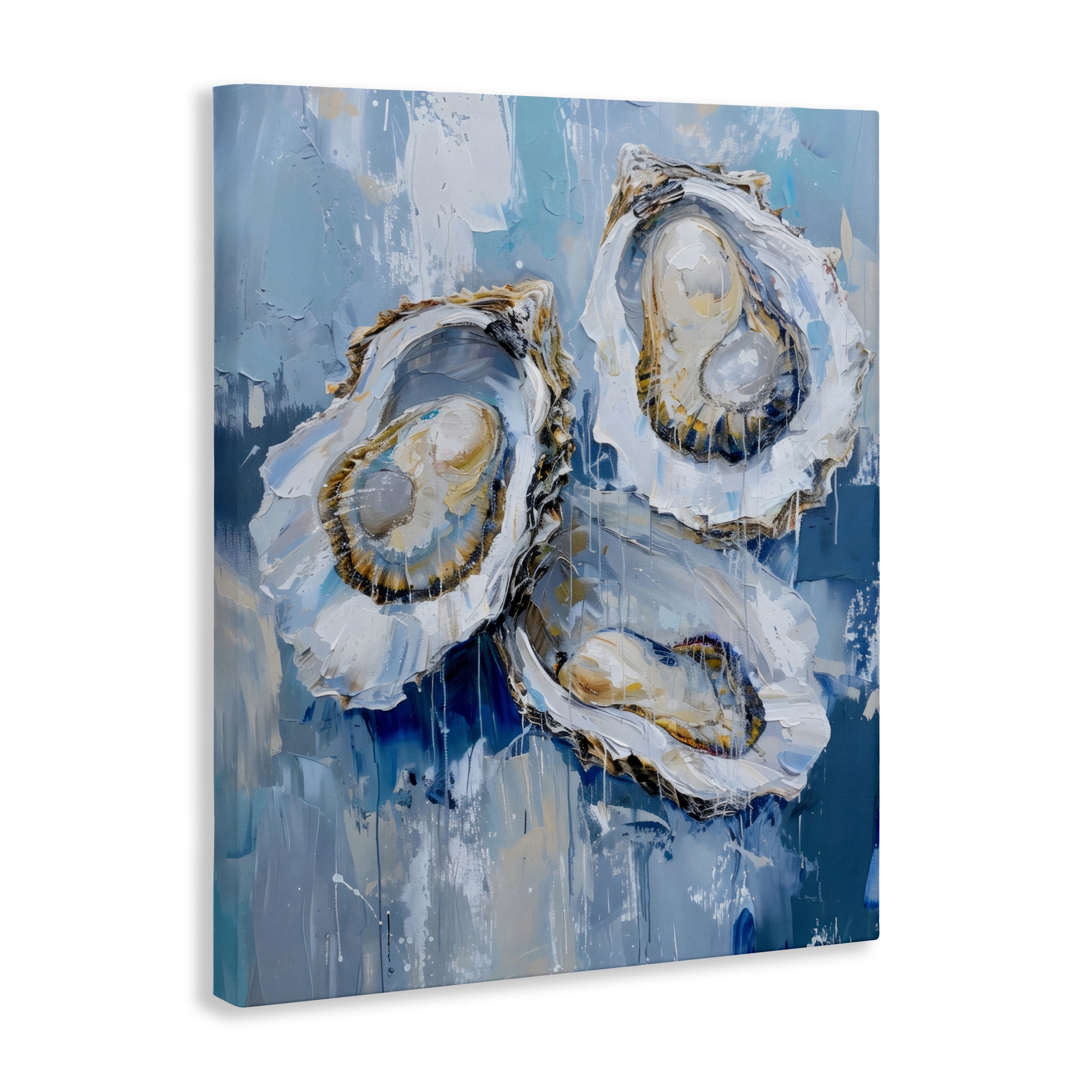 Stupell Industries Vibrant Blue Oysters Canvas Wall Art, design by Creative Studio