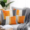 thumbnail image 3 of Outdoor Pillow Cover Black Orange Block Set of 2 Waterproof Throw Pillowcases Modern Abstract Art Decorative Patio Furniture Pillows for Couch Garden Indoor & Outdoor Use, 3 of 9