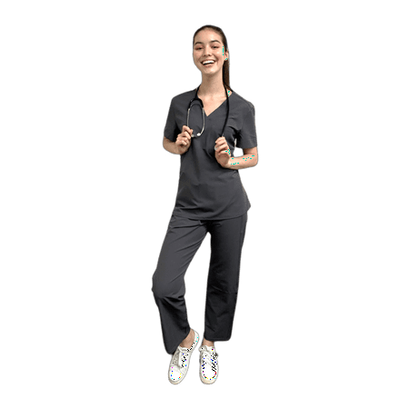 

TOP Women Scrubs Suit Tops&Pants Comfortable High-Quality Spandex Healthcare Uniforms XS-3XL