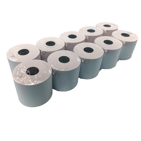 Rollos de papel para calculadora más grandes de 2,25 x 45,7 m, 53 g/m², 10 rollos
