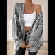 thumbnail image 5 of Suéter Cárdigan Informal de Gran Tamaño para Mujer, Otoño e Invierno, Larga, Cuello en V, Punto , Abrigo de Abrigo. Negro XL, 5 of 8