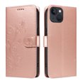 thumbnail image 3 of Nalacover Case Wallet for iPhone 13 Mini with Card Slots, Embossed Pattern PU Leather Phone Case for iPhone 13 Mini Kickstand Flip Cover Detachable Wrist Strap Magnetic Closure Case, Rosegold, 3 of 11