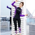 thumbnail image 2 of Printed Long Sleeve Rash Guard Top and Long Pants Women Two Piece Swimsuit Set New, 2 of 7