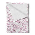thumbnail image 2 of Flower Soft Flannel Fleece Throw Blanket, Watercolor Pastel Colored Romantic Florals Petals and Buds Art Print, Cozy Plush for Indoor and Outdoor Use, 60" x 80", Pale Pink White, by Ambesonne, 2 of 5