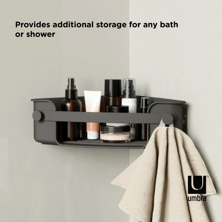 Umbra Flex Hanging Shower Caddy, Bathtub Shelf and Bathroom Organizer, White
