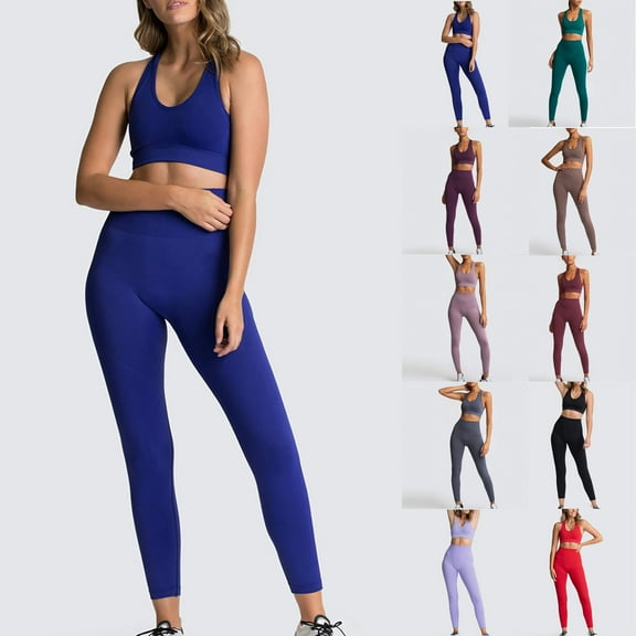 HAPIMO Women 2 Piece Set Sports Athletic Workout Yoga Bra Shorts Active Set Sportswear Yoga Training Vest Short Suit Suits for Running Rollbacks Purple S