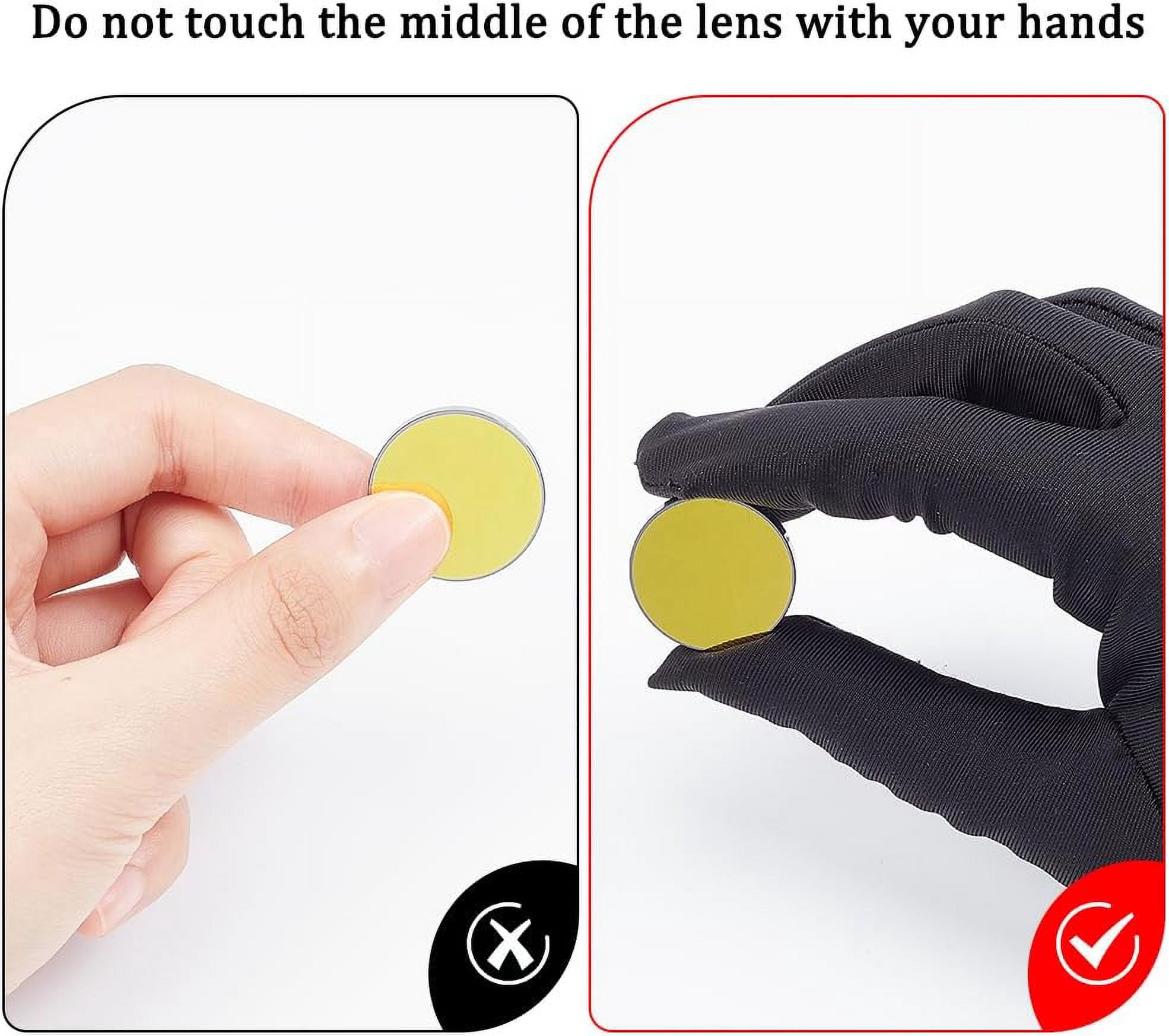 3pc Silicon Gold-Plated Reflective Lens CO2 Laser Mirror Lens for Laser Engraving Cutting Machine Flat Round Yellow 25x3mm