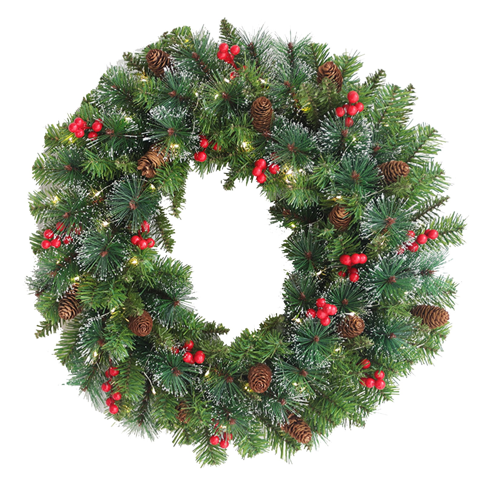 Christmas Wreath with Lights Christmas Decoration Battery Operated with