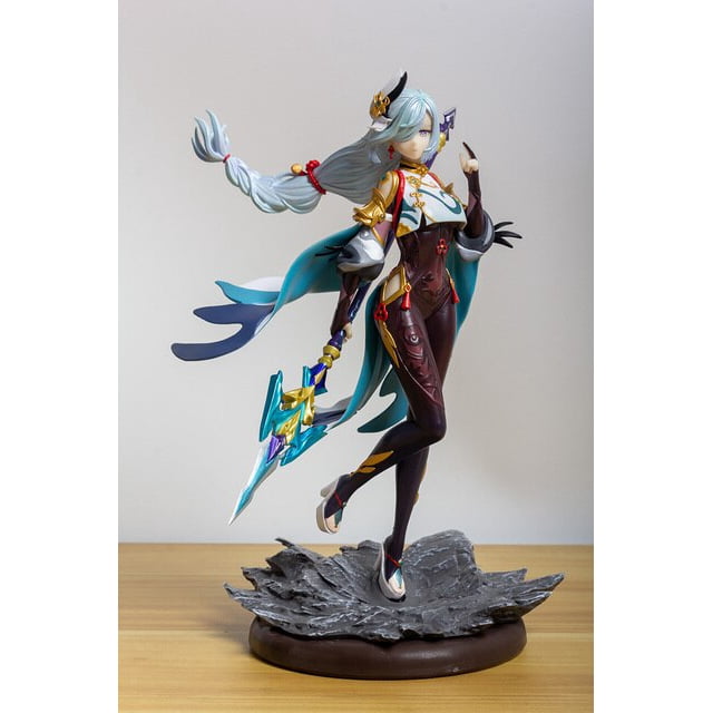 Anime Genshin Impact Raiden Shogun figura de acción Raiden Shogun modelo de colección muñeca juguetes para niños regalo de Halloween