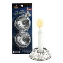 Ner Mitzvah, Self Standing Disposable, Aluminum Foil Shabbat Candle Holders - Silver (6 Pack)