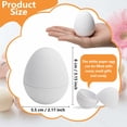 thumbnail image 2 of 12 Pcs DIY Paper Mache Easter Eggs 3 Inch White Fillable Empty Blank Eggs for Baket Stuffers Easter Theme Party Favors Hunt Classroom Prize Painting Craft Supplies, 2 of 6