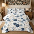 thumbnail image 2 of Manfei Cottagecore Blossom Quilt Full 3-Piece,Botanical Flowers Leaves Full Bedspread Sets,1 Coverlet and 2 Pillowcases, 2 of 7