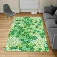 thumbnail image 1 of Flower Turkish Area Rug, Lilac Flowers Blossoms in Spring Romantic Meadow Happy Fun Countryside Print, Soft Carpet for Living Room Decor with Distressed Look, 2.6' x 5', Sea Green, by Ambesonne, 1 of 4