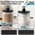 thumbnail image 3 of AOZITA Set de 4 dispensadores de acrílico para hisopos, 3 of 9