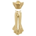 thumbnail image 5 of iiniim  Girls Metallic Dance Outfits Latin Jazz Performance Tank Top with Flared Pants Set Disco Party Gold 16, 5 of 7