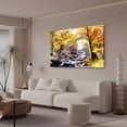 thumbnail image 3 of Painting Of A Stream In A Forest With Trees And Leaves Canvas Poster Bedroom Decor Sports Landscape Office Room Decor Gift,Frame-style,12x18inch(30x45cm), 3 of 8