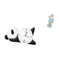 thumbnail image 1 of Reloj de pared con diseño de panda, figura de mujer, bañador, decoración de mesa, tablero de densidad de resina creativo, vidrio, adecuado para sala d, 1 of 8