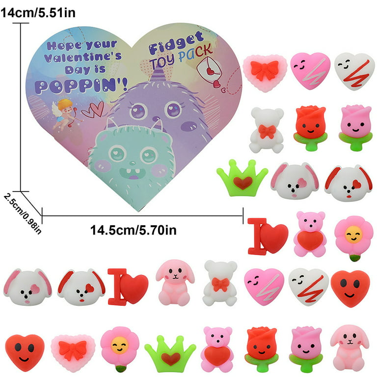 Doolland Valentines Day Gifts for Kids, Mini Valentine Cards & Envelopes with Heart Stickers, Foam Airplanes Party Favor Set with Valentines Greeting