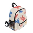 thumbnail image 2 of FORMRS Kids School Backpack with Front Zippered Pocket 12" Student Travel Daypack, Red Butterflies, 2 of 6