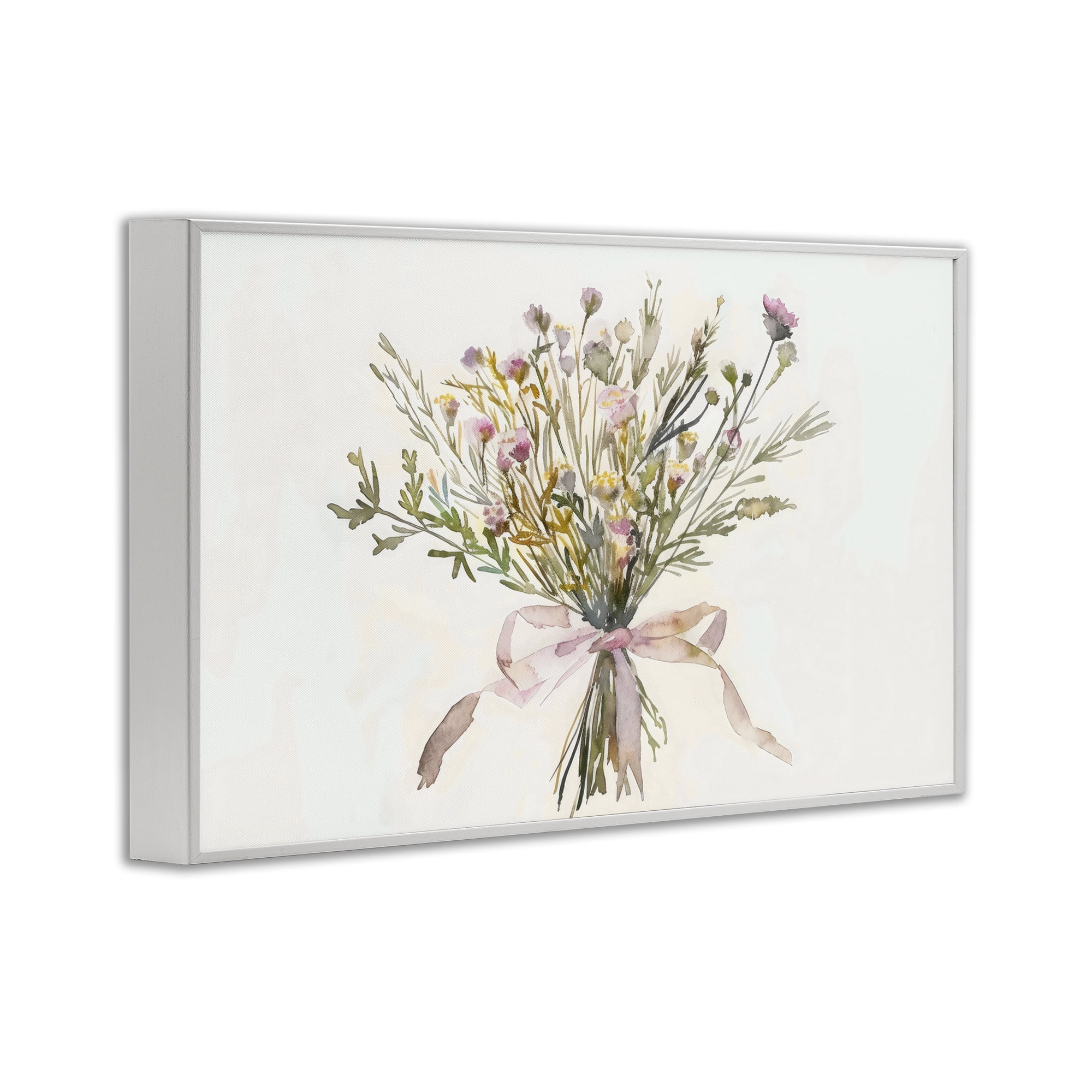 Stupell Industries Bouquet of Spring Wildflowers White Framed Giclee Art, design by Creative Studio