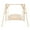 Nature, variant on Ktaxon Outdoor Wooden Porch Swing Glider with Stand Hanging Swing 2 Seater Carbonized 67"