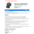 thumbnail image 2 of MAP Sensor - Compatible with 1999 - 2004 Chevy Silverado 2500 Gas 2000 2001 2002 2003, 2 of 2