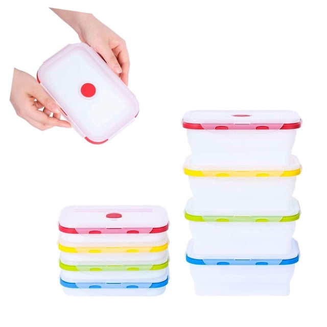 Recipientes de silicona plegables ECOBERI, 27 oz, 4 unidades