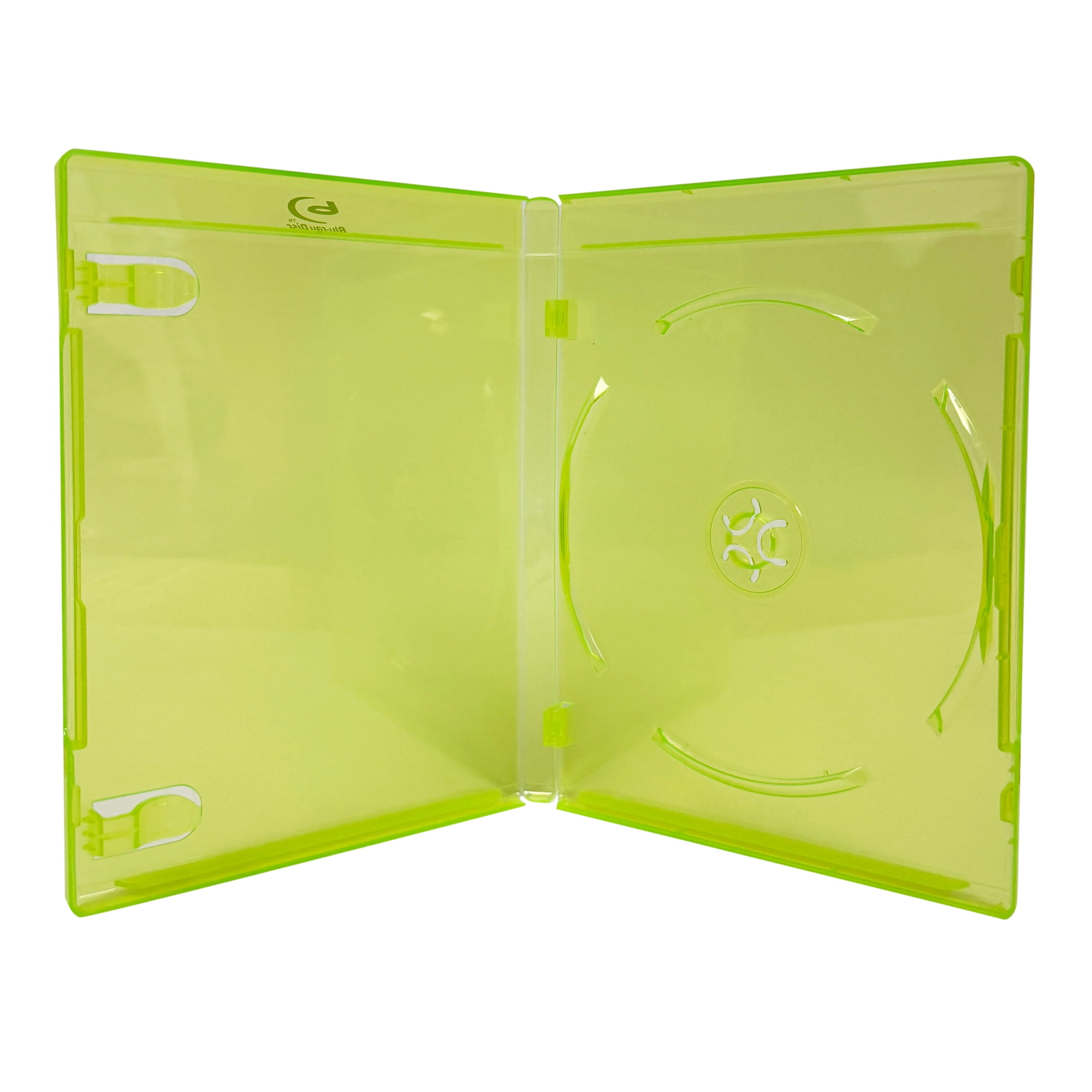 CheckOutStore 10 Premium Standard Clear Green Blu-Ray Single Cases 12MM