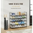 thumbnail image 5 of Riousery 5-Tier Shoe Rack, Metal Shoe Organizer with Hook, 40" x 12" x 37", Holds up to 30 Pairs for Entryway or Closet, Black, 5 of 8