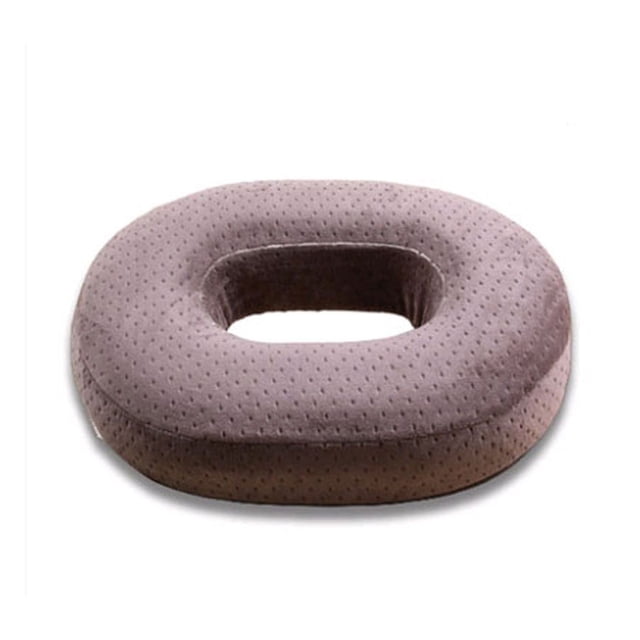 Zona de confort sin dolor: almohada en forma de dona con diseño ergonómico, espuma viscoelástica para aliviar el dolor de coxis, ciática y hemorroides, base antideslizante sensible al calor