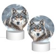 thumbnail image 2 of Daiia Majestic Snowy Wolf Pattern Acrylic Night Light, LED Touch Light, Bedroom Night Light, Soft Glowing Lamp Perfect Gift for Mother's Day, Birthday, or Christmas, 2 of 9